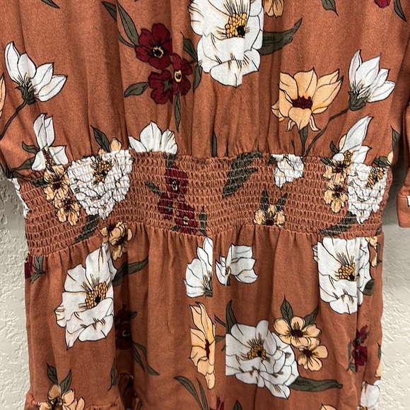 Saltwater Luxe Floral Fall Print Mini Dress S - Picture 2 of 9